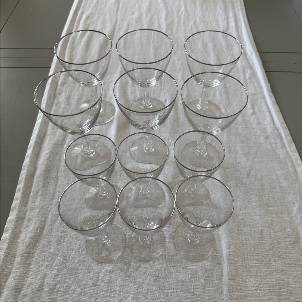 Elegant Clear Glass Goblets Set